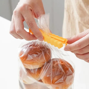 12pcs Set Creative French Fries Bag Sealer With Holder Fridge Magnet Bag Clips Food Seal Clip Keep Fresh Snack Sealing Clamp