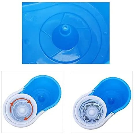 360° Rotating Head Mops With Bucket Mob Deep-cleaning Magic Mop-microfiber Mop ( random colour )