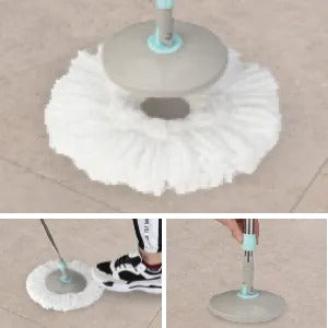 360° Rotating Head Mops With Bucket Mob Deep-cleaning Magic Mop-microfiber Mop ( random colour )