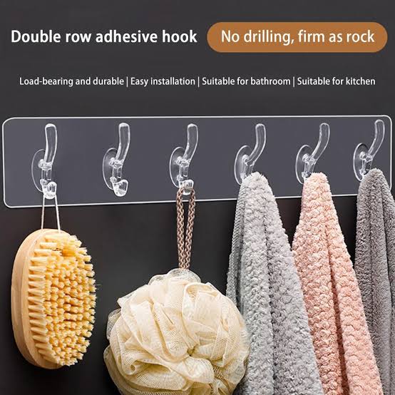 Set Of 05 Pcs Hooks Self Adhesive