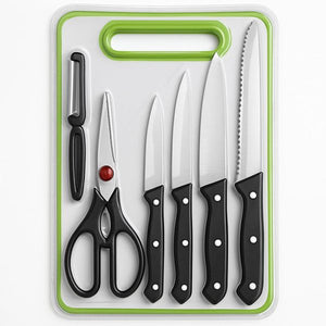 6 In 1 Stainless Steel Knives Set– For Meat, Bread, Fruits, And Vegetables