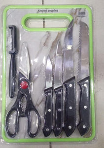 6 In 1 Stainless Steel Knives Set– For Meat, Bread, Fruits, And Vegetables