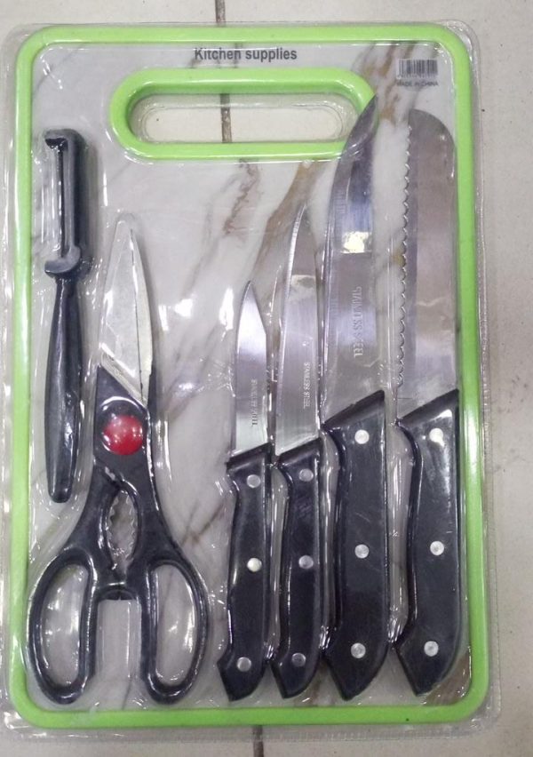 6 In 1 Stainless Steel Knives Set– For Meat, Bread, Fruits, And Vegetables