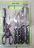 6 In 1 Stainless Steel Knives Set– For Meat, Bread, Fruits, And Vegetables