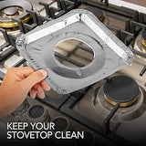 Foil Gas Stove Burner Covers , Paper Stove Mat 10 Pcs Set Blister Packing