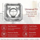 Foil Gas Stove Burner Covers , Paper Stove Mat 10 Pcs Set Blister Packing