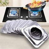 Foil Gas Stove Burner Covers , Paper Stove Mat 10 Pcs Set Blister Packing