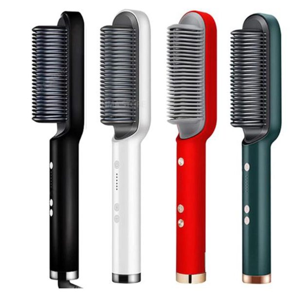 Hqt-909b Electric Professional Hair Straightening Brush (random Color)
