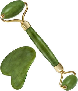 Facial Roller For Skin, Jade Roller & Guasha Reduce Puffiness