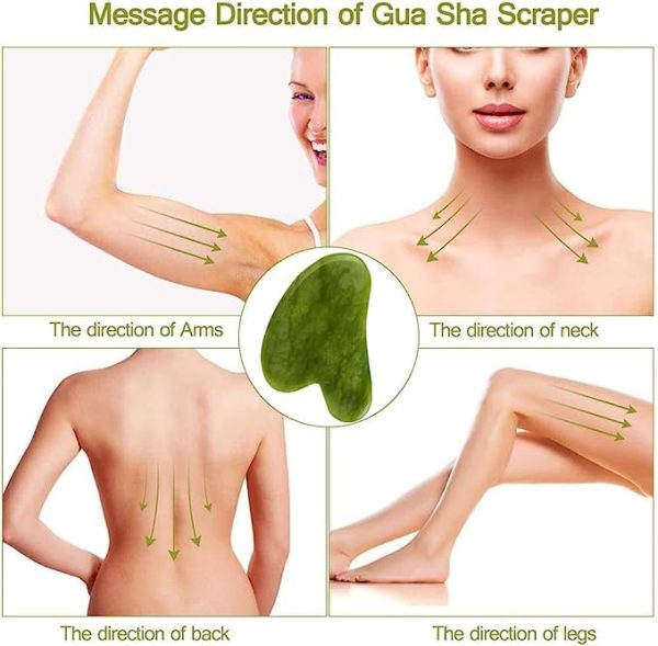 Facial Roller For Skin, Jade Roller & Guasha Reduce Puffiness