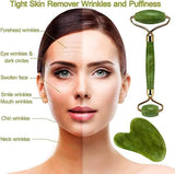 Facial Roller For Skin, Jade Roller & Guasha Reduce Puffiness