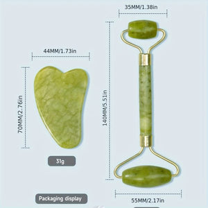 Facial Roller For Skin, Jade Roller & Guasha Reduce Puffiness