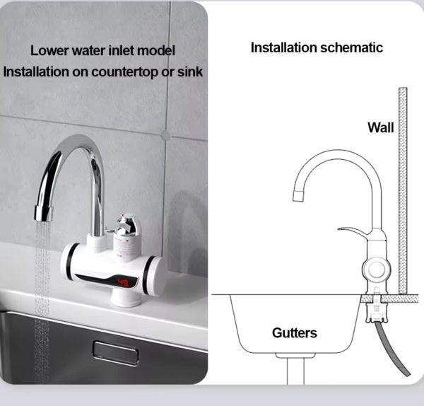 (nw000403) Electric Water Heating Faucet ,tap For Kitchens And Bathrooms