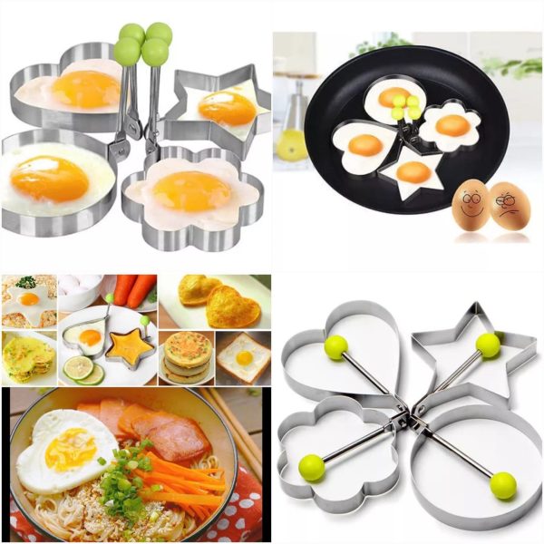 Pack Of 4 New Mould Style Fried Egg Pancake Shape