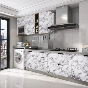 Self Adhesive White Marble Sheet Sticker For Kitchen, Cupboard, Wall –