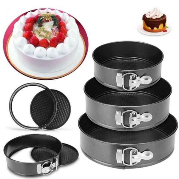 “3‑Pc Nonstick Round Cake Mould Set”