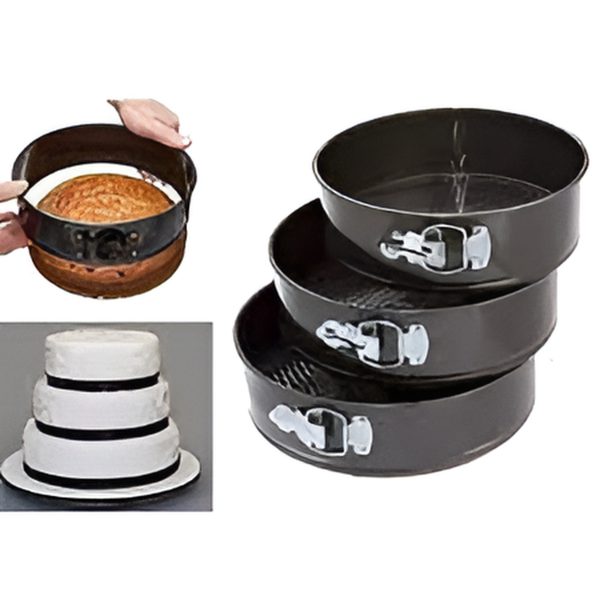 “3‑Pc Nonstick Round Cake Mould Set”