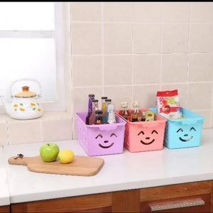 Smile Basket Without Cap Pack Off 3 | Storage Organizer Basket