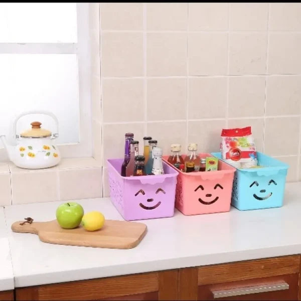 Smile Basket Without Cap Pack Off 3 | Storage Organizer Basket