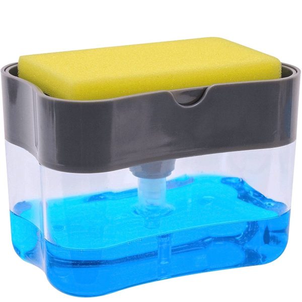 Soap Pump Dispenser Sponge Holder Kitchen Sink Soap Dispenser