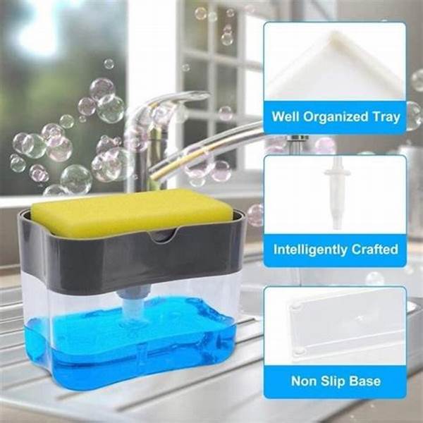 Soap Pump Dispenser Sponge Holder Kitchen Sink Soap Dispenser