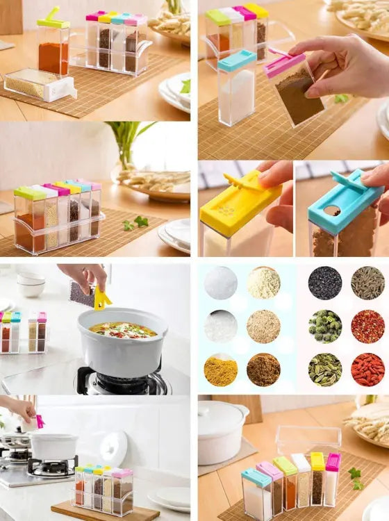 Spice Jars  Of 6