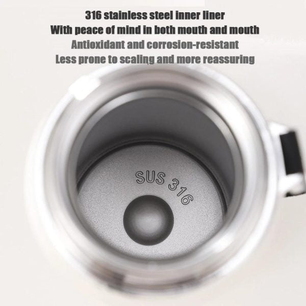 Stainless Steel Water Bottle With Digital Temperature Vacuum Insulated Water Bottle, Large Capacity, Outdoor Portable Sports Water Bottle With Rope Handle (random Color)