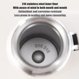 Stainless Steel Water Bottle With Digital Temperature Vacuum Insulated Water Bottle, Large Capacity, Outdoor Portable Sports Water Bottle With Rope Handle (random Color)