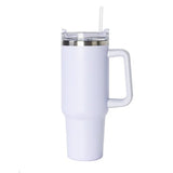 40 oz Insulated Tumbler Thermos Flask with Straw & Lid ( random colour )