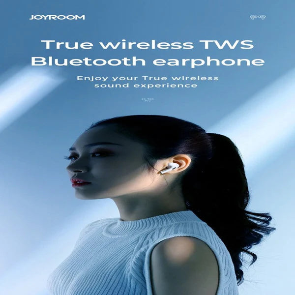 T03s Pro Joyroom Tws Active Noise Cancelling Anc Earbuds With Premium Case – White Earbuds Joyroom