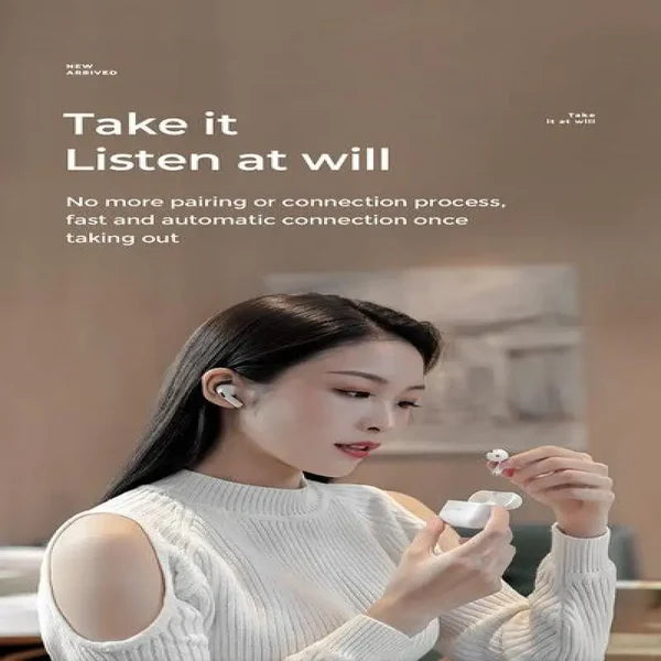 T03s Pro Joyroom Tws Active Noise Cancelling Anc Earbuds With Premium Case – White Earbuds Joyroom