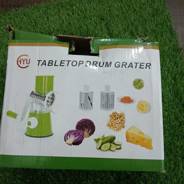 Tabletop Drum Grater | Manual Vegetable Cutter Slicer & Grater