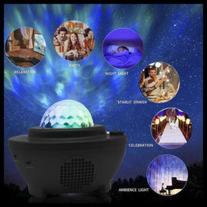 Starry Projector Light Galaxy Seen For Kids, Led Star Projector Star Lights With Remote Control, Night Light Compatible With Alexa &google Bluetooth Speaker, Nebula Projector With Ocean Wave, Christmas Gift For Kids