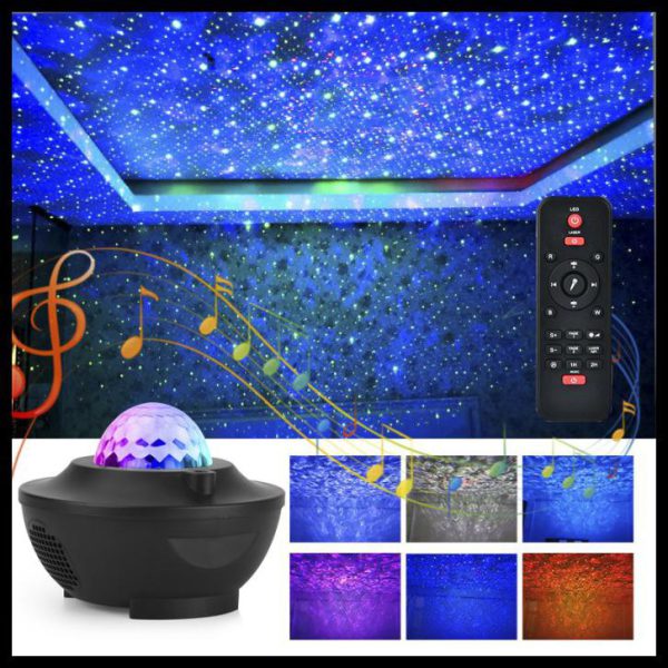 Starry Projector Light Galaxy Seen For Kids, Led Star Projector Star Lights With Remote Control, Night Light Compatible With Alexa &google Bluetooth Speaker, Nebula Projector With Ocean Wave, Christmas Gift For Kids