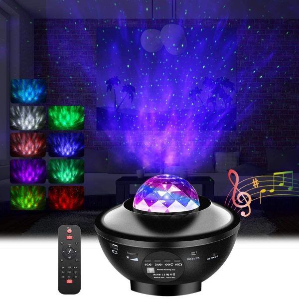 Starry Projector Light Galaxy Seen For Kids, Led Star Projector Star Lights With Remote Control, Night Light Compatible With Alexa &google Bluetooth Speaker, Nebula Projector With Ocean Wave, Christmas Gift For Kids