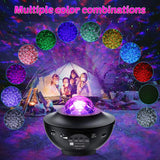Starry Projector Light Galaxy Seen For Kids, Led Star Projector Star Lights With Remote Control, Night Light Compatible With Alexa &google Bluetooth Speaker, Nebula Projector With Ocean Wave, Christmas Gift For Kids