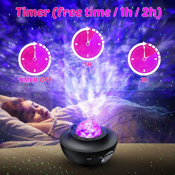 Starry Projector Light Galaxy Seen For Kids, Led Star Projector Star Lights With Remote Control, Night Light Compatible With Alexa &google Bluetooth Speaker, Nebula Projector With Ocean Wave, Christmas Gift For Kids