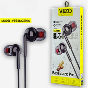V65 Blaze Pro – Wired Stereo Earphones | Best Quality Hand Free