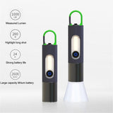 Zoomable Led Rechargeable Flashlight Outdoor Torch Light With Lamp Shade